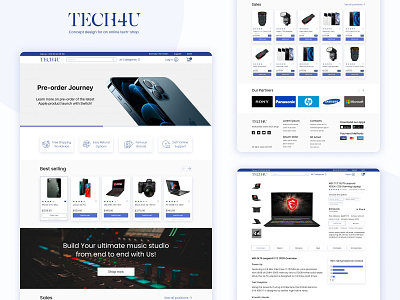 Concept design for an online tech shop