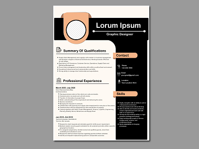 Resume Template curriculum curriculum vitae cv design cv template design graphic design illustration modern modern resume professional cv professional resume proffesional resume resume design resume template template