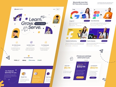 Online Courses Landing Page e learning home page homepage landing landing page ui landingpage learning learning platform online class online course online education online learning online school ui uidesign ux web webdesign website
