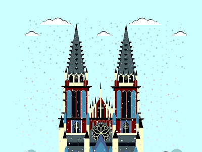 church in winter