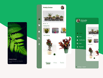 Croton Plant app branding design icon logo ui ux