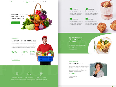 Organic Food Landing Page app design food app foodapp minimal ui uidesign