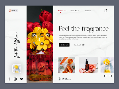 Skincare products Web UI