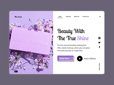 Skin Care Product Web UI 2021 branding design header home page homepage landing landing page minimal popular shot product skin care trendy ui uidesign web site website