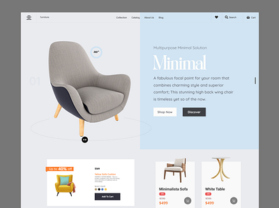 Modern Furniture Web Ui 2021 branding design ecommerce furniture landing page minimal minimalist modern popular shot product shop trendy ui uidesign