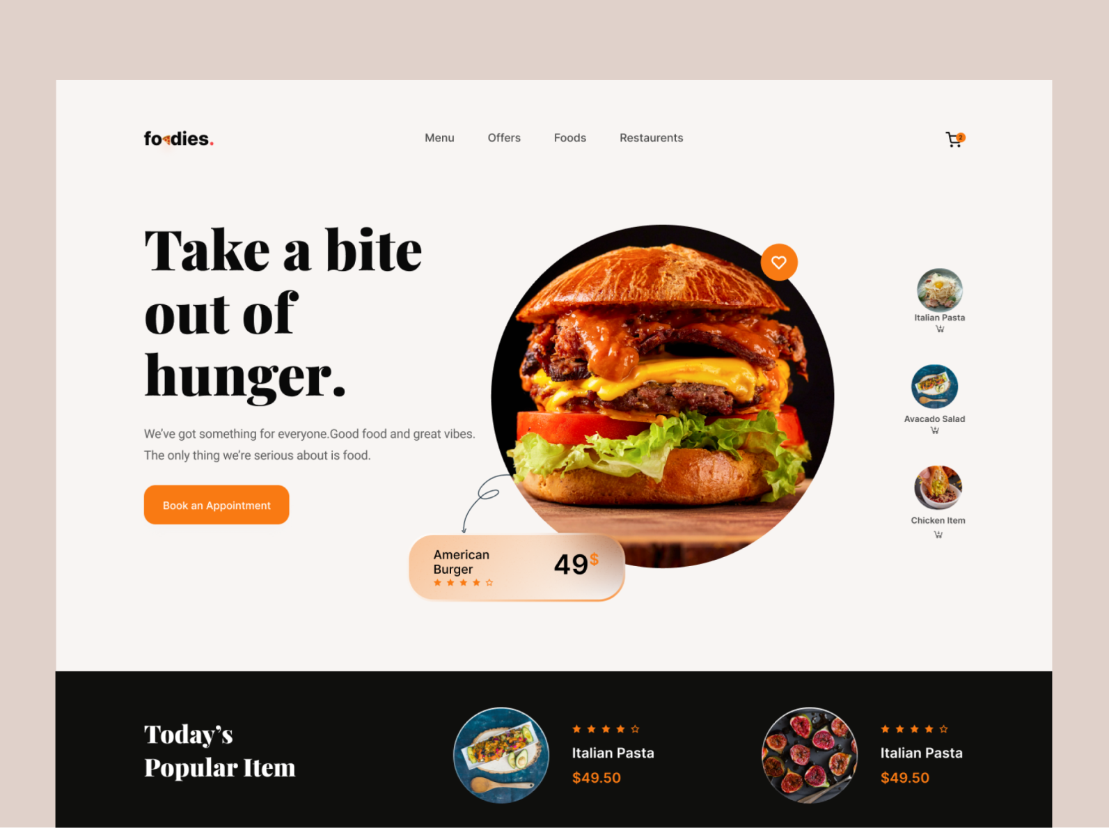 Restaurant- Website UI by Farzana Rahman on Dribbble
