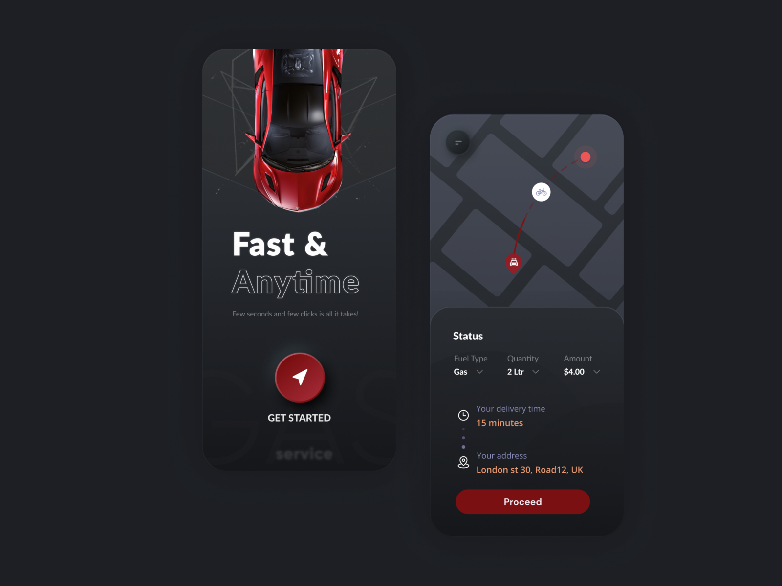Fuel & Gas Delivery App by Farzana Rahman on Dribbble
