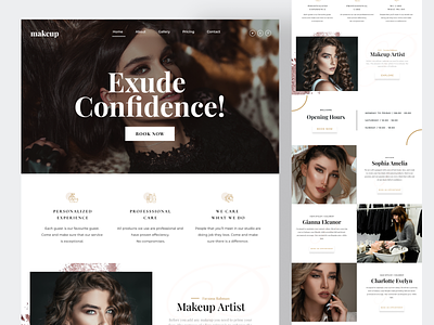 Beauty Saloon Website UI