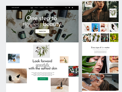 Product Website UI design ecommerce landing page minimal shopify store ui uidesign website
