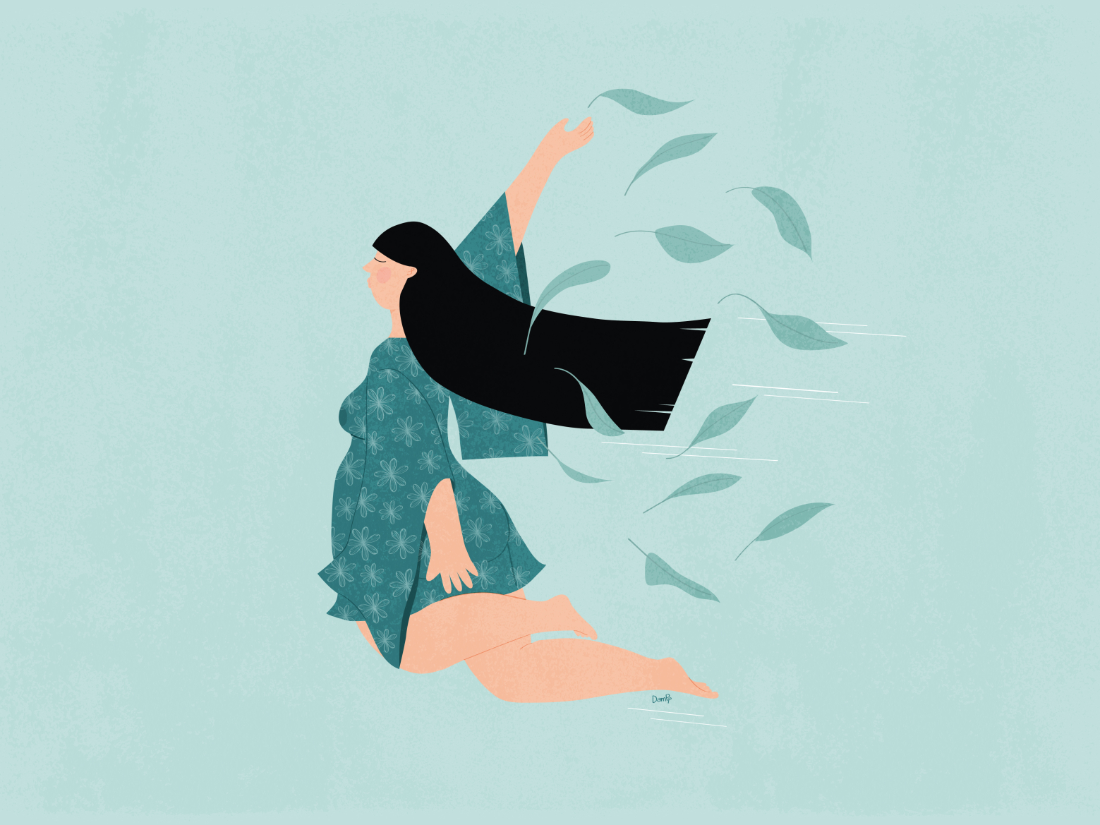 Flying Geisha by Dani Rota // damppstudio on Dribbble