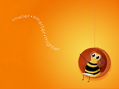 The little bee knows what it means! character design character illustration children book illustration concept illustration digital illustration illustration little bee logitech mightier mini smaller smarter