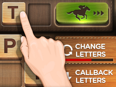 Word Game app game horse interface iphone race wood
