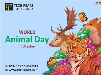 Happy World Animal Day 2021 banner post social media post design