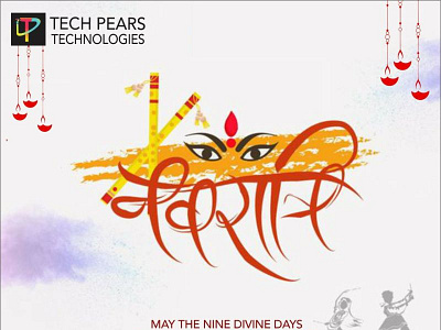 Happy Navaratri 2021-Tech Pears Technologies banner design graphic design pune digital marketing company smo services in pune