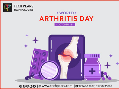 World Arthritis Day 2021 banner design social media post design