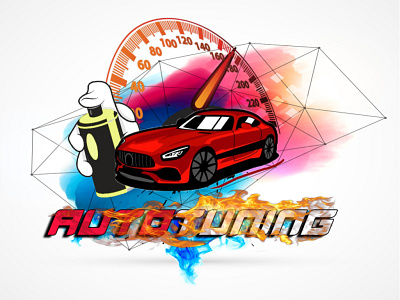 Logo Auto Tuning auto auto mobil logo auto partes automation carrocería design diseño logo illustration moderno modicar motor pintura