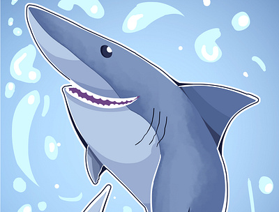 Happy Shark fanny happy illustration shark web