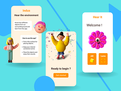 Hear It - Part 1 3d app augmentedreality design illustration kids app ui