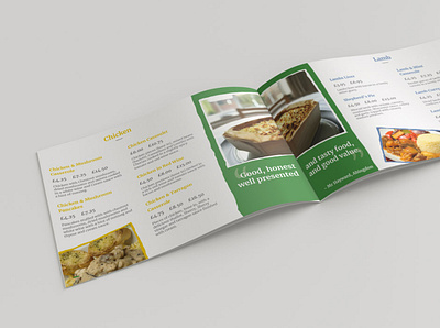 Home Cooked Meals Menu brochure brochure design creative design graphic design leaflet leaflet design menu print