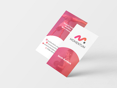 Momentum PT Business Cards brand branding creative design graphic design logo print