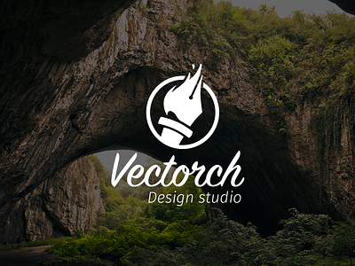 Vectorch logo freelancer logo personal torch vector