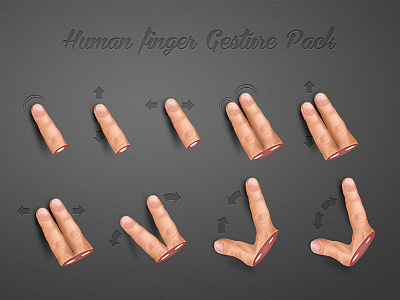Human Finger Gesture Pack device finger freebie gesture pack