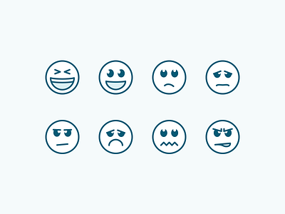 Emoji set character emoji emoticons emotions expression faces simple smileys