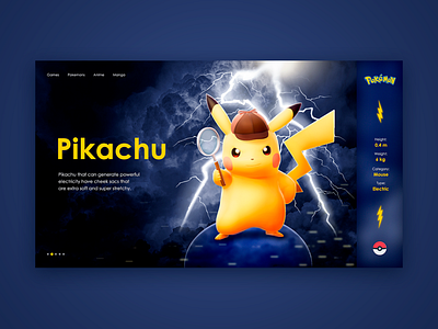 Pikachu design graphic design photoshop pikachu pokemon ui фотошоп