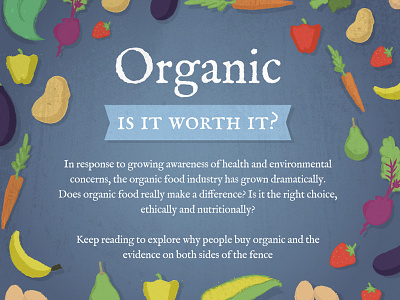 Organic: Is it Worth It? eco eco friendly food healthy healthy food illustration infographic organic organic food wellness