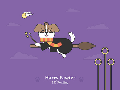 Harry Pawter - Social Media Pun Illustrations