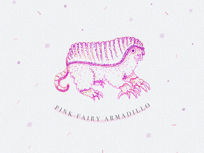 Pink Fairy Armadillo animal animal illustration armadillo illustration illustration art illustration design ink ink art ink drawing ink illustration pastel pastel illustration