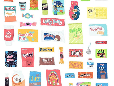 American Snacks! by Carina P on Dribbble