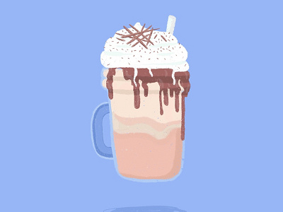 Hot chocolate chocolate christmas drink festive hot chocolate illustration pastel pastel illustration winter