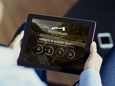 Woodsman - Responsive Coming Soon coming construction fullscreen home launching soon themeforest under