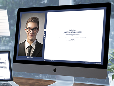 Henderson - Responsive VCard Template business clean creative flat jquery minimal personal portfolio responsive resume vcard virtual business card