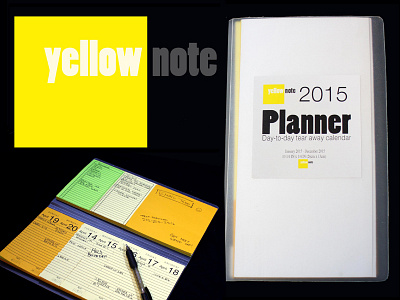 Yellow Note Planner branding logo packaging product sticky note calendar student work