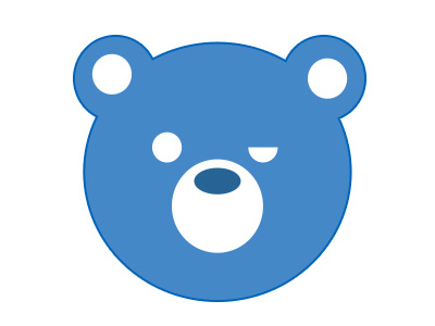 Teddy bear blue cute illustrator teddy vector