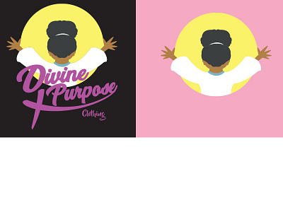 Divine Purpose character church clothing design logo