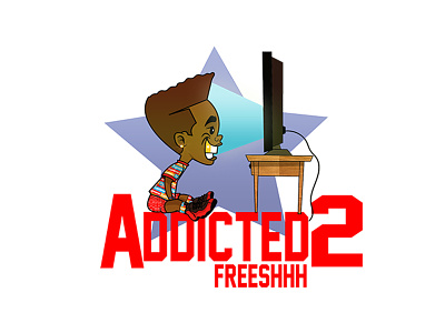 Addicted 2 Freshhh cartoon character design illustration illustrator supreme t shirt vector