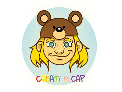 Creative Cap adobe bear boy cap design hat logo vector