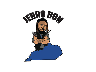 Barber Jerro Don art character design illustration logo vector