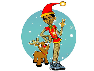 Elf christms design elf holidays illustration