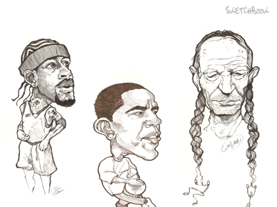 Sketchbook basketball drawing ink music obama pen president sketchbook