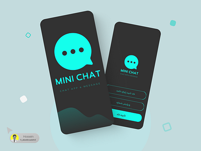 mini chat-prototype graphic design mobile app prototype ui ui kit ux