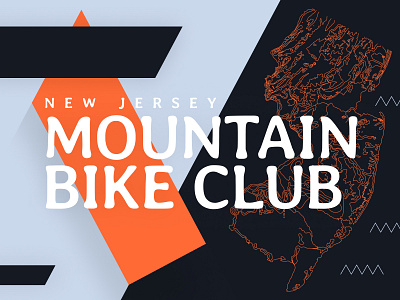 New Jersey Mountain Bike Club bicycle bike branding figma map mtb new jersey nj topo topographic topography