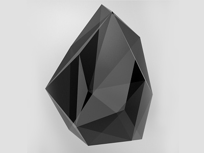 black crystal 3d black crystal edge form icon logo logotype noir origami