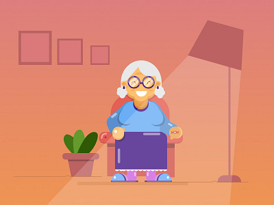 Grand Ma recreation from google 2d graphics animation character design design graphic design