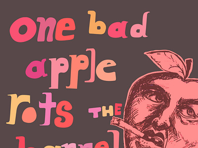 Bad Apple acab art artwork blm design digital art illustration typography