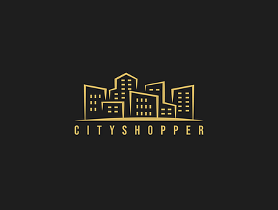 CITY SHOPPER branding design icon illustration logo minimal skyline vector