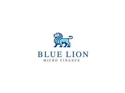 BLUE LION branding design icon illustration logo mascot logo minimal